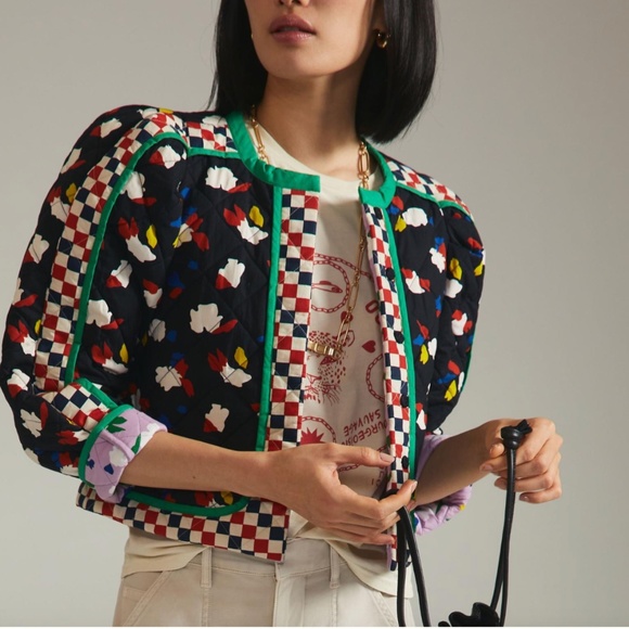 Anthropologie Clare V. Vivier Lilou Reversible Quilted Jacket  Small - Picture 1 of 12